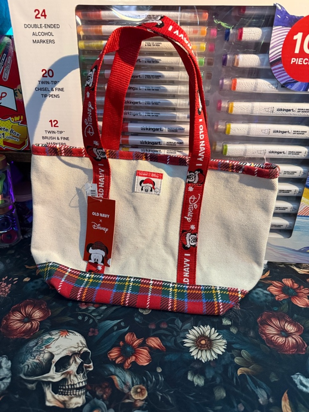 Old navy X Disney Mickey Mouse holiday tote - new w/tags